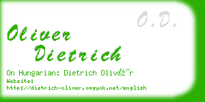 oliver dietrich business card